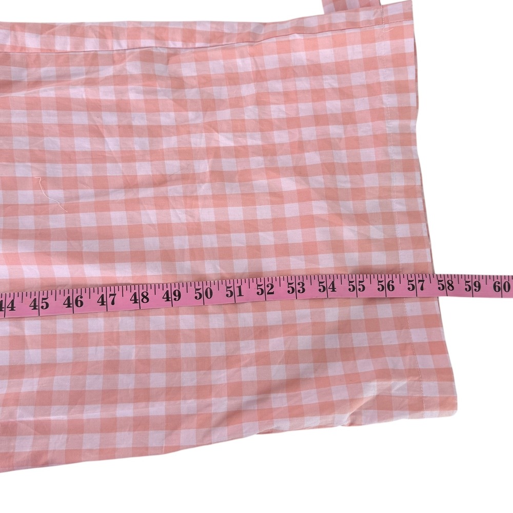 Bando Gingham Jumpsuit Wide Leg Belted Pink White Cotton Size 2X - Picture 6 of 12